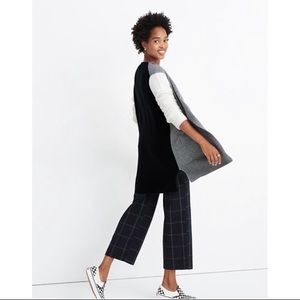 Madewell Colorblock Kent Cardigan Sweater in Coziest Yarn